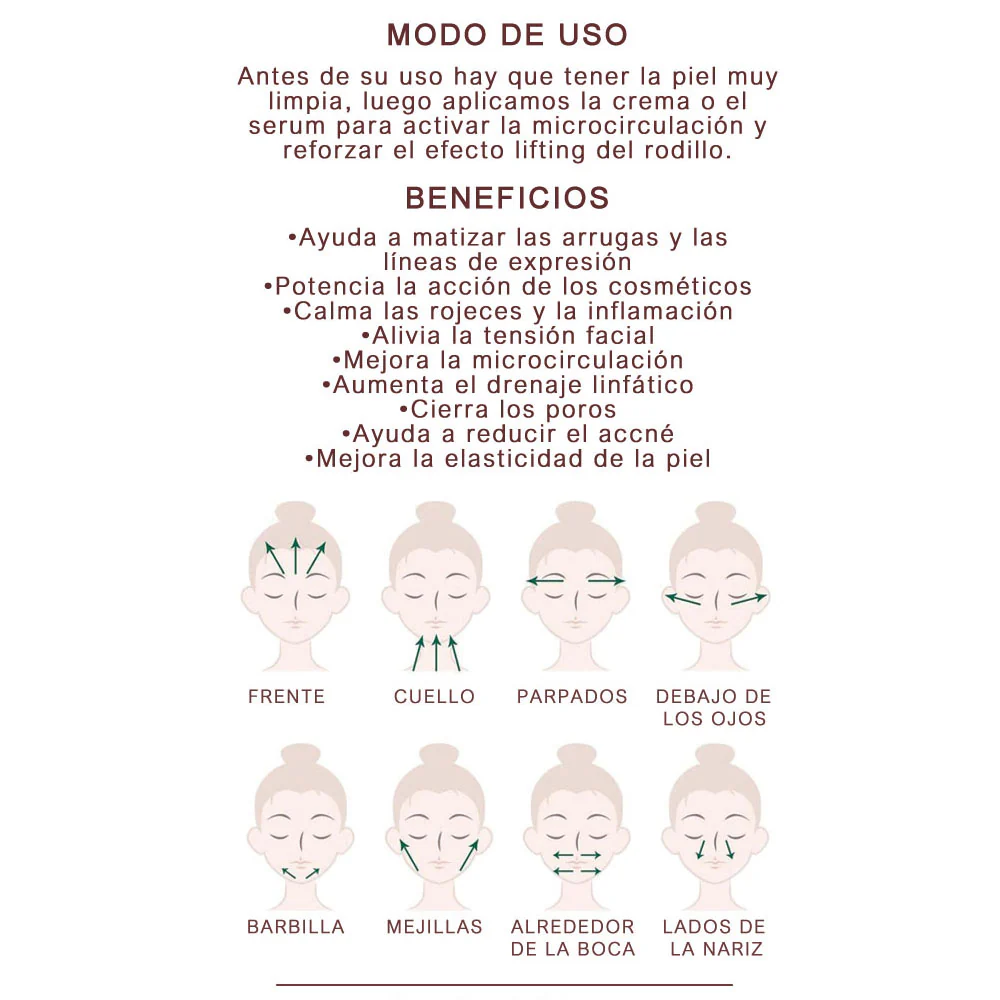 Rodillo Facial de Cuarzo Rosa - Image 3